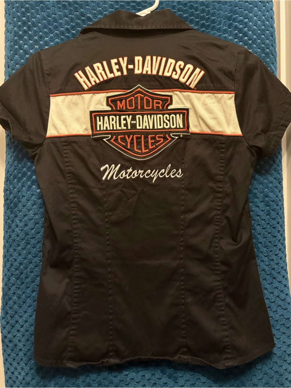Harley-Davidson Black Short Sleeve Patchwork Logo Shirt